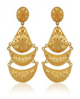 Handmade Nickel Free Gold Plated High Fashion Designer Ethnic Earring